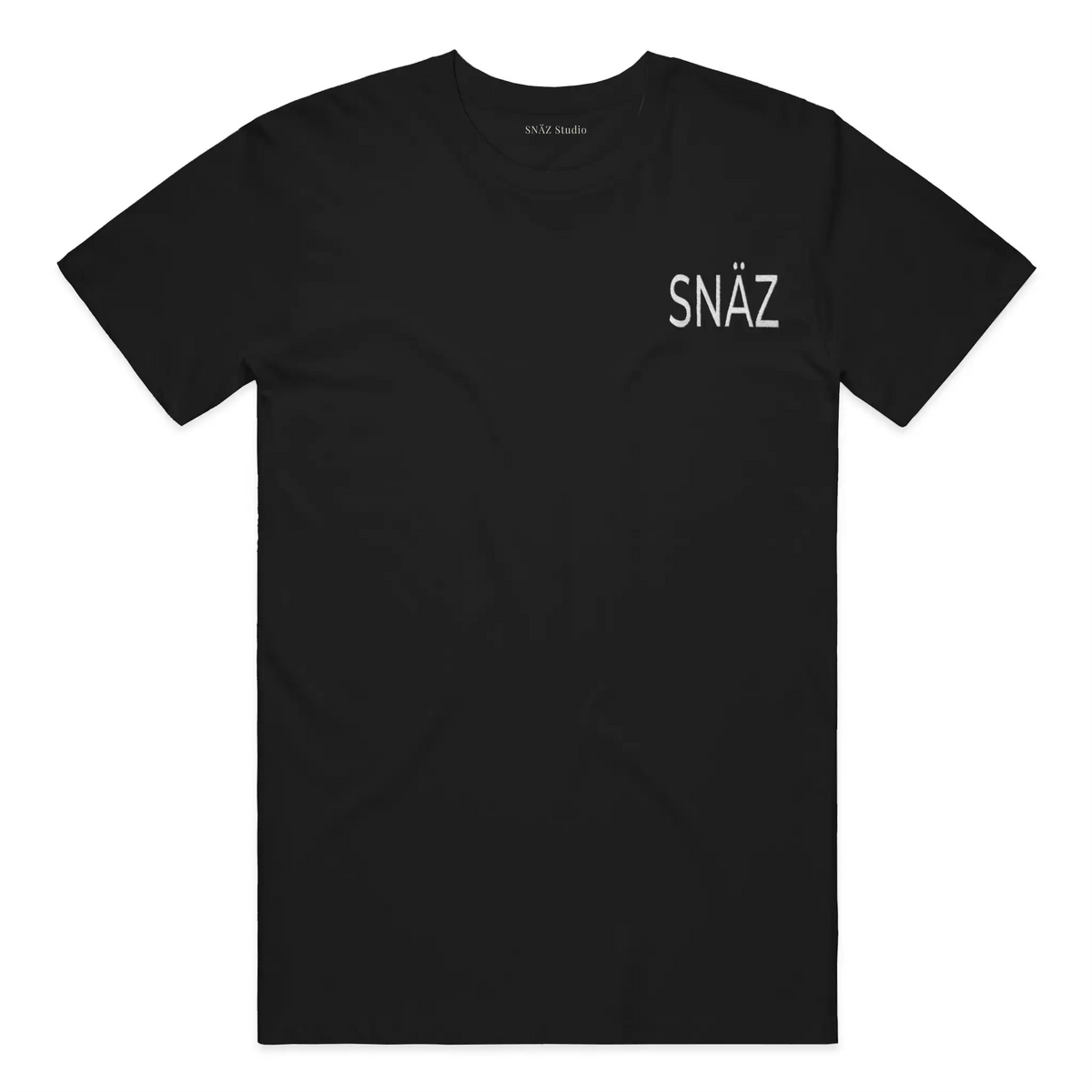 SNAZ Embroidered Black Tee