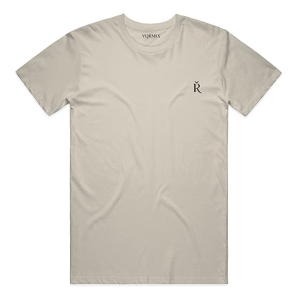 VQRMIX R Embroidered Tee Natural