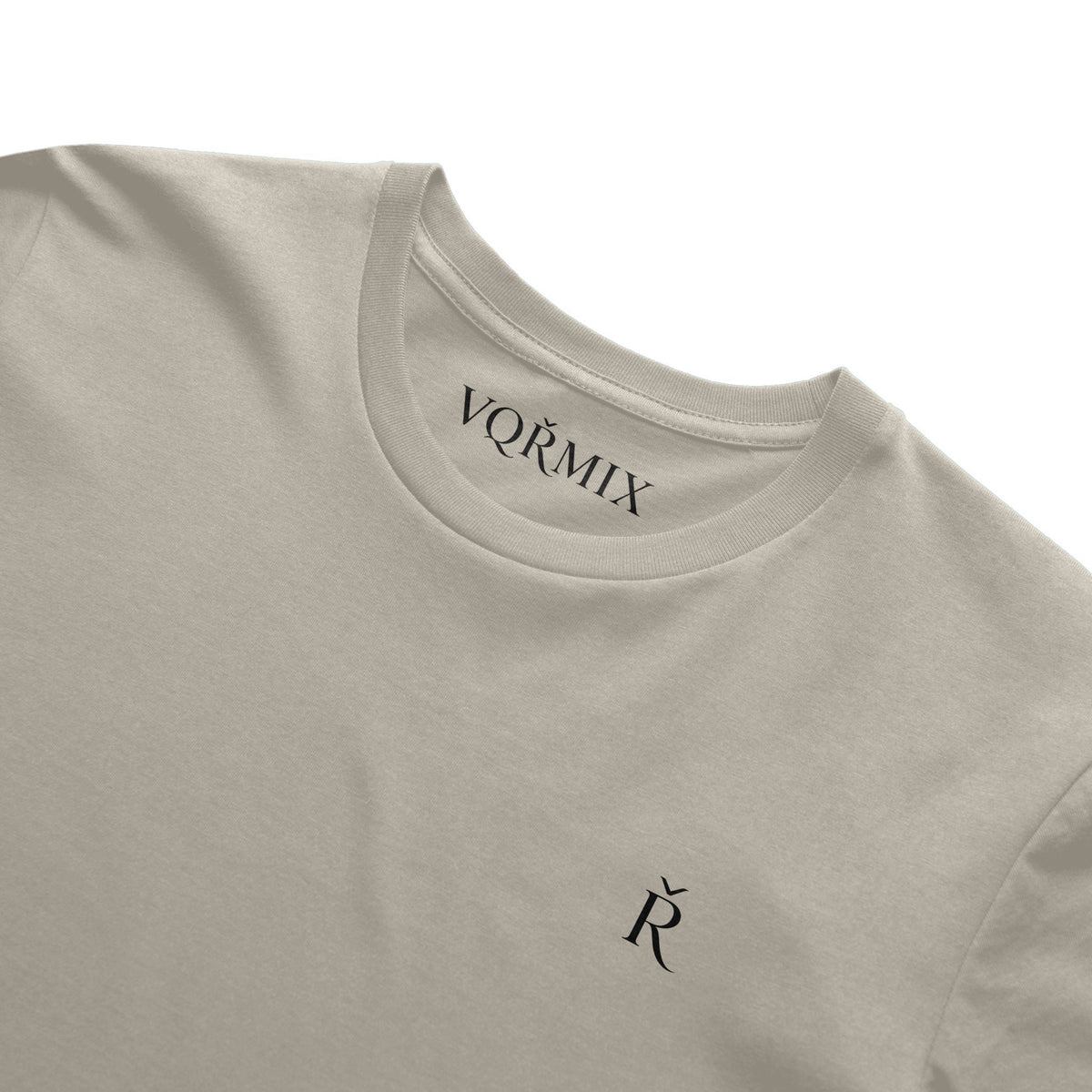 VQRMIX R Embroidered Tee Natural
