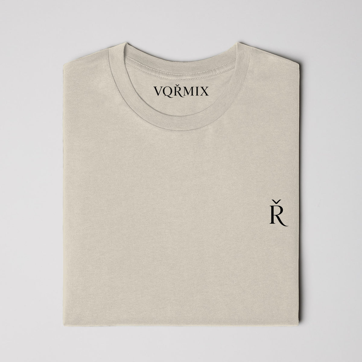 VQRMIX R Embroidered Tee Natural