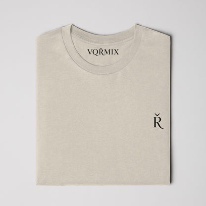 VQRMIX R Embroidered Tee Natural