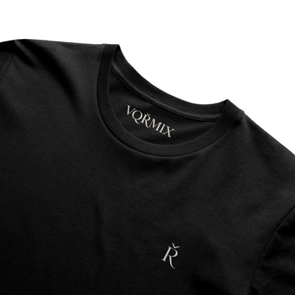 VQRMIX R Embroidered Tee Black and Bone