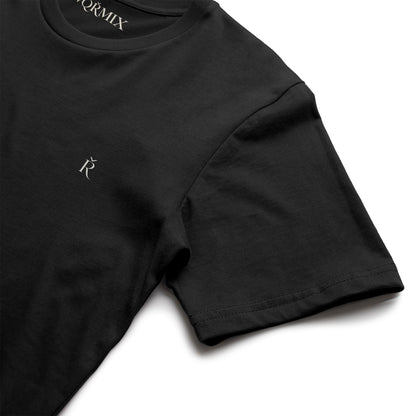 VQRMIX R Embroidered Tee Black and Bone
