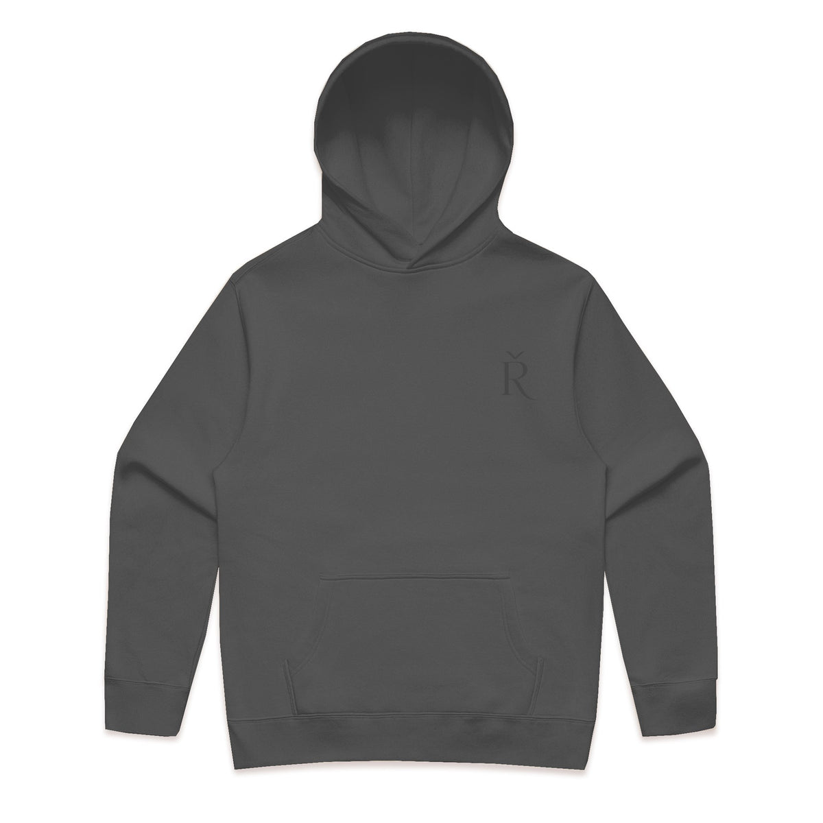 VQRMIX Men s R Embroidered Hoodie Black