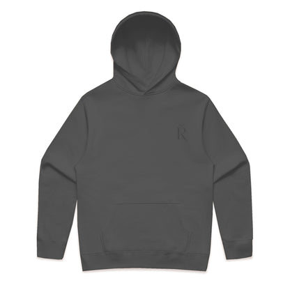 VQRMIX Men s R Embroidered Hoodie Black