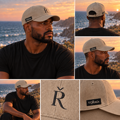 VQRMIX R Embroidered Cap Khaki