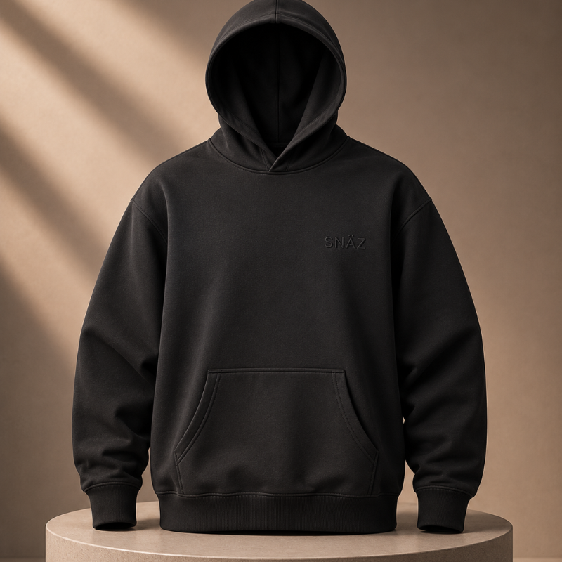 SNÄZ Black Embroidered - Hoodie